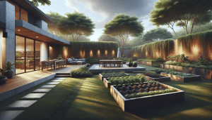 raised garden beds backyard